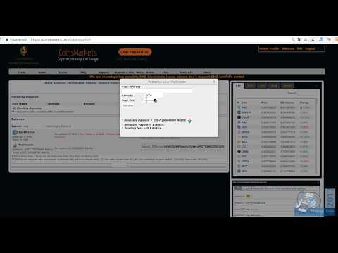 CoinsMarkets Как вывести MatrixCoin с биржи