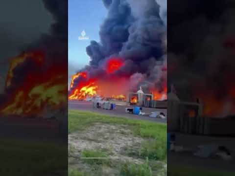 Ukrainian strikes hit Russian logistics center