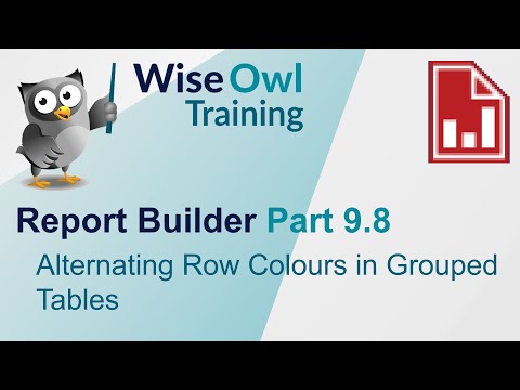 SSRS Report Builder Part 9.8 - Alternating Row Colours in Grouped Tables