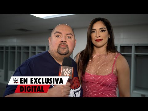 Fluffy y Raquel Rodriguez nos presumen su español antes de Rumble: Exclusiva, Ene 28, 2023