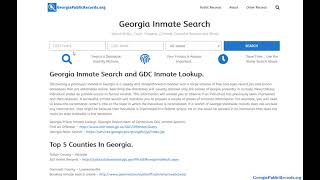Georgia Inmate Search and GDC Inmate Lookup.