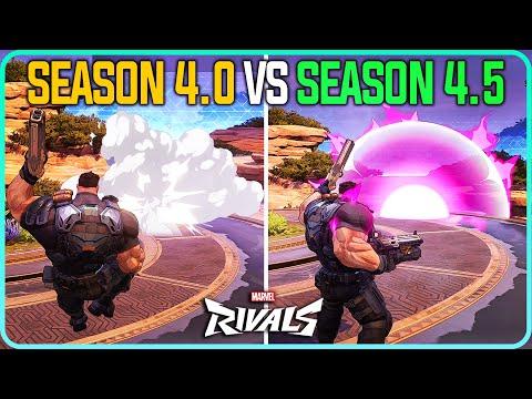 All Hero Changes Compared Season 4.0 vs Season 4.5 Marvel Rivals