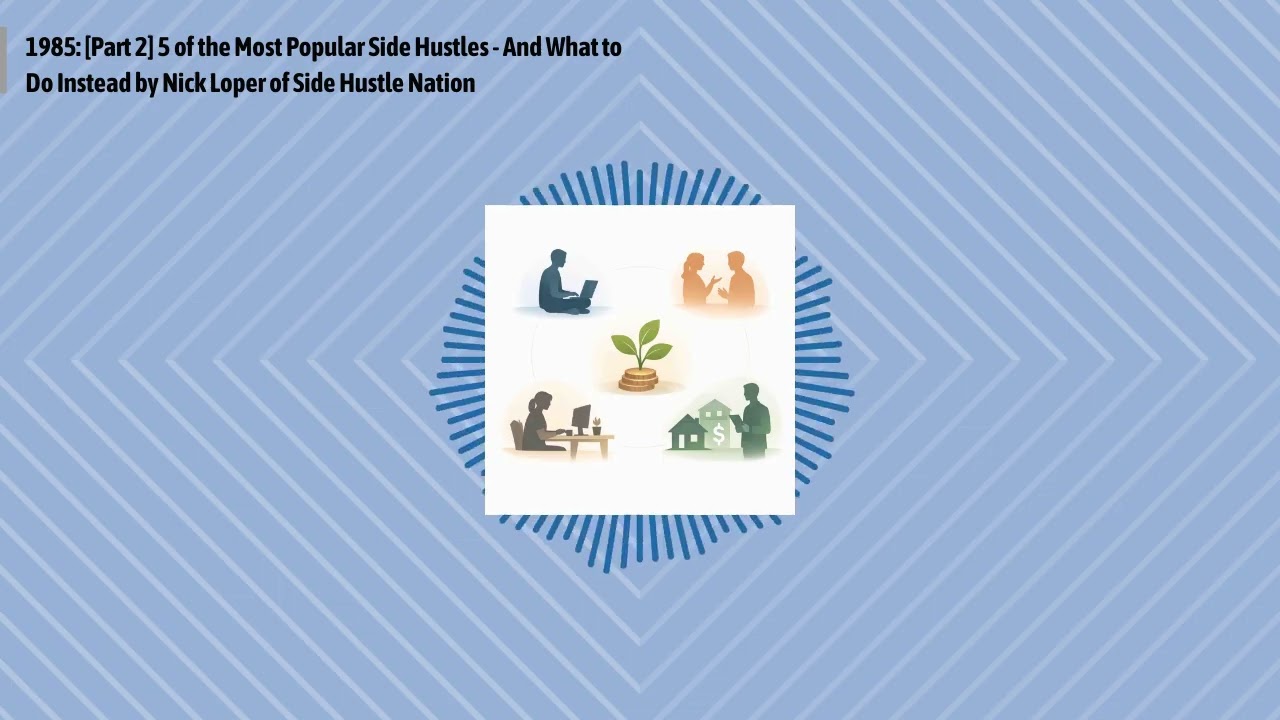 1985: [Part 2] 5 of the Most Popular Side Hustles - And What to Do Instead by Nick Loper of Side...