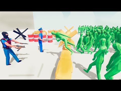 Zombie 100 Units vs Army Soldier - Totally Accurate Battle Simulator TABS