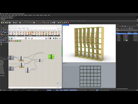 GRASSHOPPER - Lezione 15 - Reverse, Flatten, Graft, Libreria Waffle, Proiezione, Superficie Guidata