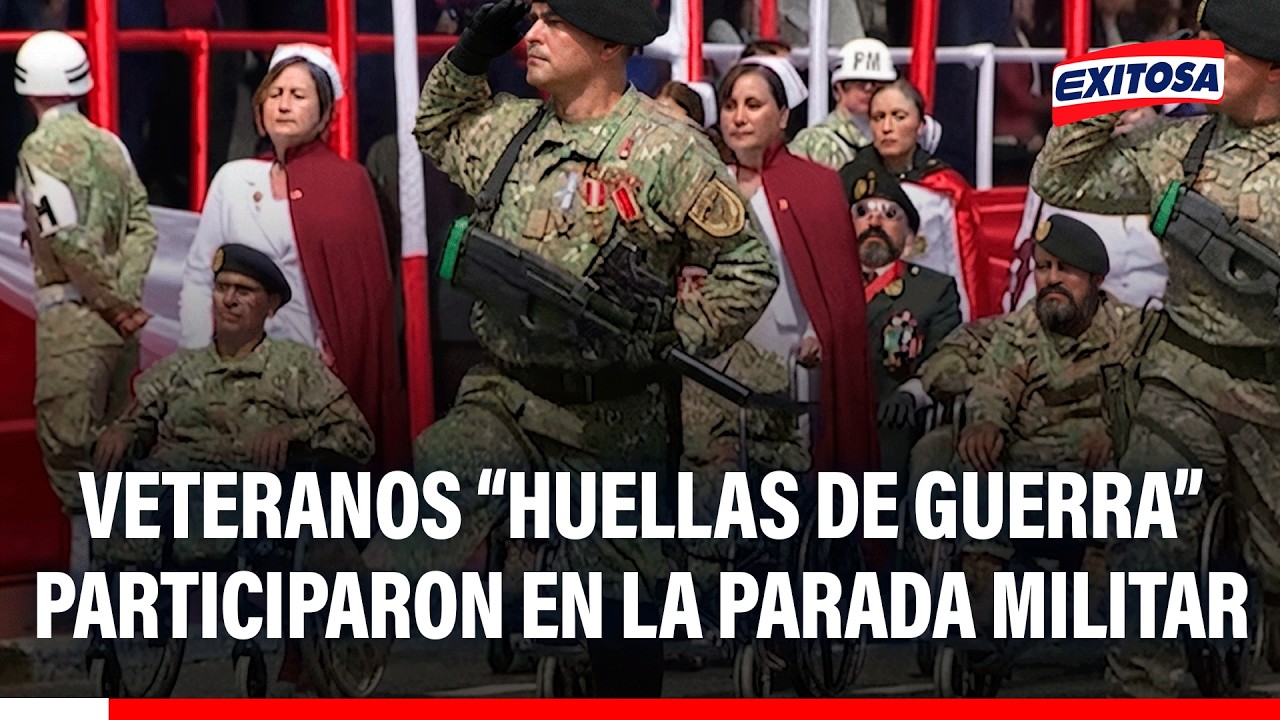 🔴🔵 Compañía Veteranos “Huellas de Guerra” hizo su ingreso a la avenida Brasil