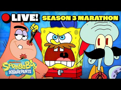 🔴LIVE: SpongeBob - Season 3 Marathon | @SpongeBobOfficial