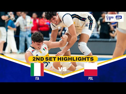POLAND vs. ITALY | SET 2 HIGHLIGHTS | 2025 FIVB MEN'S VOLLEYBALL CHAMPIONSHIP SF | SEPT. 27