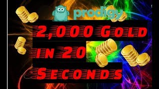 GET 2,000 GOLD IN PRODIGY IN 20 SECONDS - TRUE or False??? Prodigy Math Game