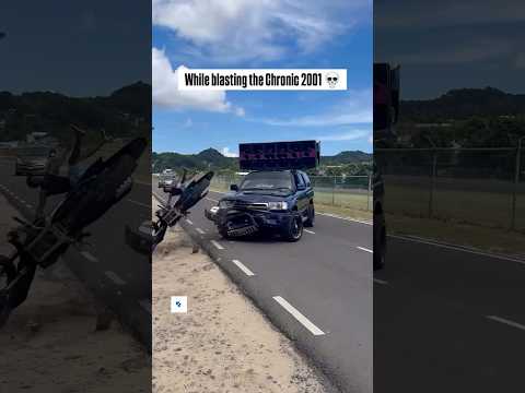 Can this happen when/if the motorcycle rider is wearing ear buds? 🤷‍♂️ #caraudio #fail #wreck #bass