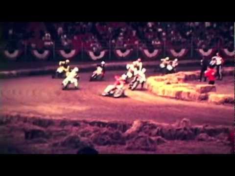 Houston Astrodome Vintage Flat track motorcycle racing Jim Rice, from Stovall cycle Dallas Tx.mov