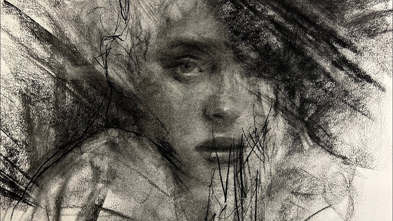 CREATING BEAUTY OUT OF CHAOS (charcoal drawing tutorial and demonstration)