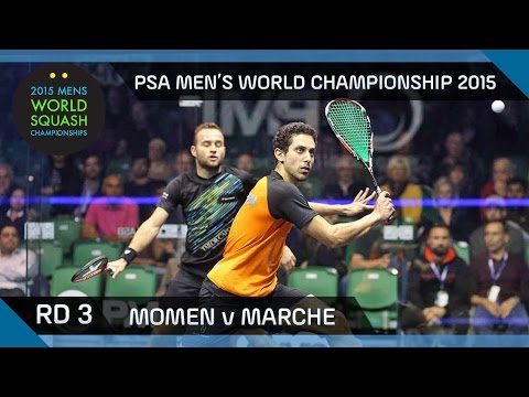 Squash: 2015 PSA Men's World Championship Rd 3 Highlights: Momen v Marche