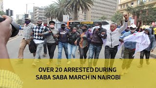 Over 20 arrested during Saba Saba march in Nairobi Over 20 arrested during Saba Saba march in Nairobi