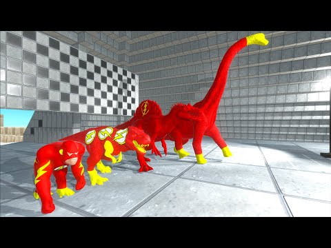 GREAT WALL CHAMPHIONSHIP TEAM FLASH DINO VS GORO SPEED RACE - Animal Revolt Battle Simulator