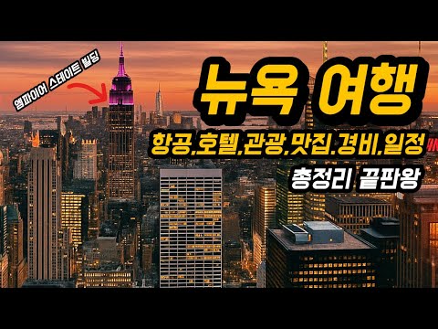 뉴욕 여행의 완벽한 계획: 5박 6일 일정 요약 보고서