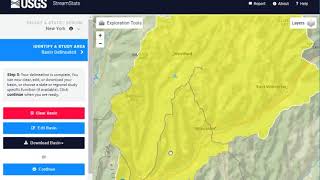 How do I delineate a watershed with StreamStats 2018