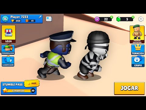POLICIA VS LADRÃO NO STUMBLE GUYS 🚓