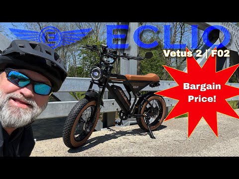 ECLIO VETUS 2 F02 EBIKE REVIEW | Great Price! | 1000W Peak Moped Style