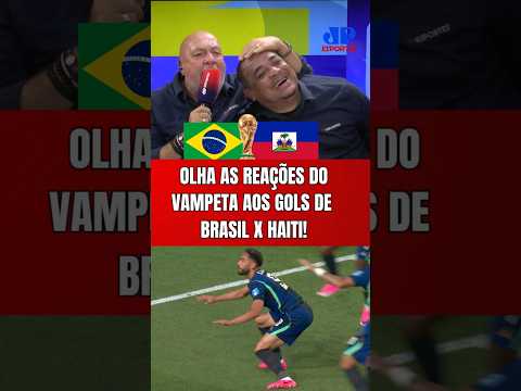OLHA AS REAÇÕES DO VAMPETA AOS GOLS DE BRASIL 3 X 0 HAITI! | ESTREIA NA COPA DO MUNDO!