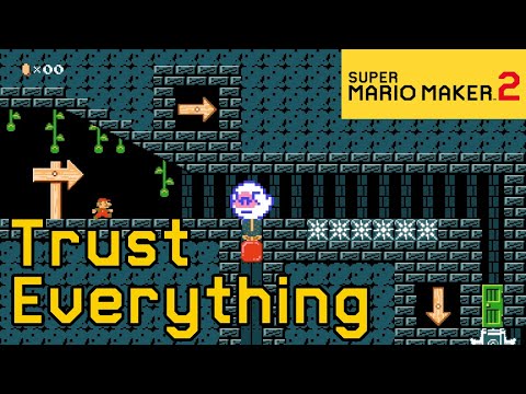 Super Mario Maker 2 - Mario Must Trust Everything To Beat This Level