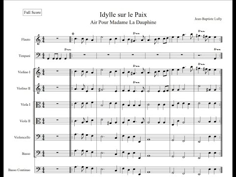 Idylle sur la paix - Jean-Baptiste Lully (Sheet Music Video)