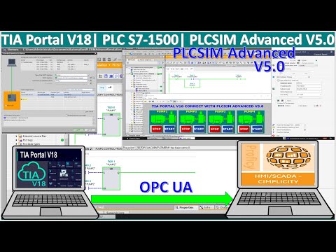 TIA Portal V18 connect with PLC S7-1500 simulation with PLCSIM Advance V5.0| OPC UA connection