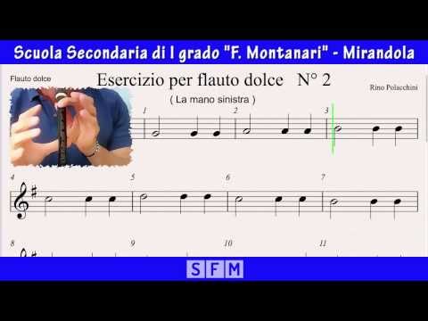 Flauto dolce: Esercizio n°2 - Video Spartito (by AM&RP)