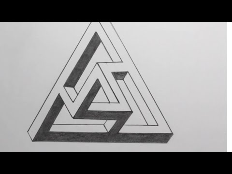Impossible Triangle Illusion ll 3D Triangle Drawing Step by Step
