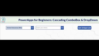 PowerApps for Beginners - Combo Box, DropDown, Distinc(), Cascading Selection