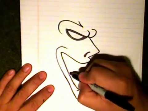 How to Draw graffiti Character ''Smoking Cigarrette''...