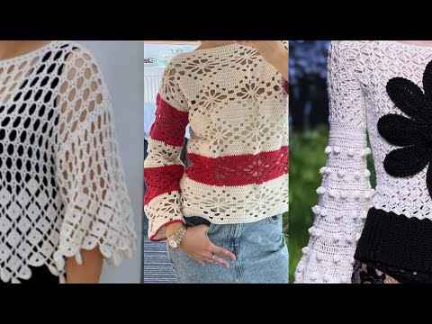 top 50 crochet long sleeve lace crop top tutorial how...