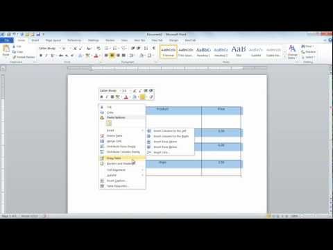 How to Create Tables from Scratch in Microsoft Word 2010