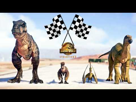 DINOSAUR SPEED RACE - RANKING THE FASTEST DINOSAUR IN JURASSIC WORLD EVOLUTION 2