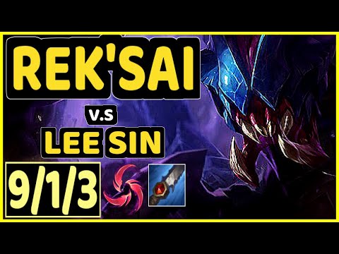 TYNX (REK'SAI) vs LEE SIN - 9/1/3 KDA JUNGLE GAMEPLAY - EUW Ranked GRANDMASTER