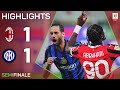 MILAN INTER 1 1 HIGHLIGHTS SEMIFINALE COPPA ITALIA FRECCIAROSSA 2024 25