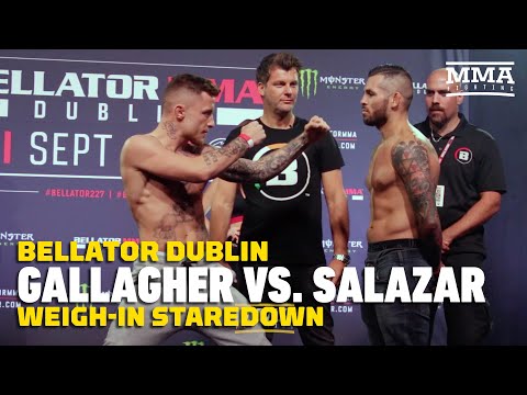 Bellator Dublin: James Gallagher vs. Roman Salazar Weigh-In Staredown- MMA Fighting