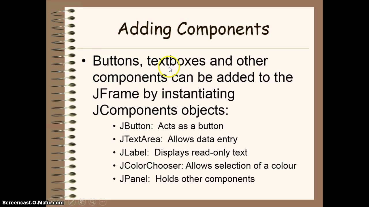 ICS4UO - Lesson 2 - Swing (The GUI)