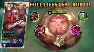 Download lagu NEW PATCH FULL LIFESTEAL YU ZHONG BUILD IS KRAZY!! - MLBB mp3