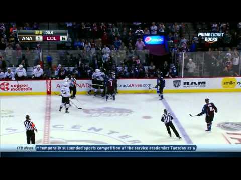 Jakob Silfverberg wrister goal 6-1 Anaheim Ducks vs Colorado Avalanche 10/2/13 NHL Hockey