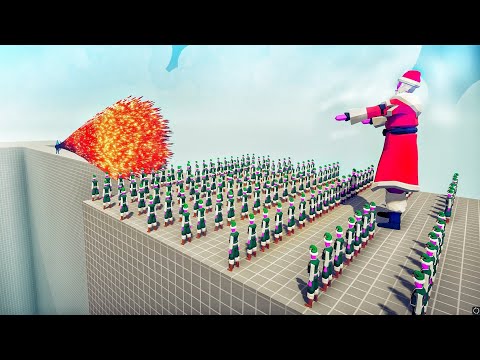 100x ELF & GIANT SANTA vs EVERY GOD - Totally Accurate Battle Simulator TABS