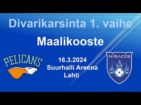 Divari karsinta 1. vaihe: Pelicans SB - Nibacos maalikooste 16.3.2024