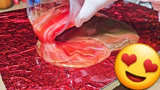 💞NEW! The Dirty Peek A Boo Technique! OH MY! Fluid Art Painting. Acrylic Pouring Art