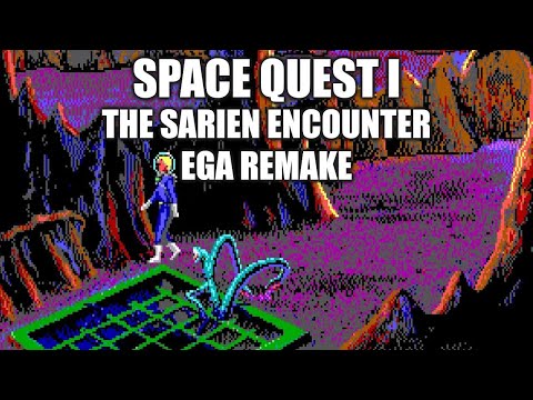 SPACE QUEST I (EGA Remake) Adventure Game Gameplay Walkthrough - No Commentary Playthrough