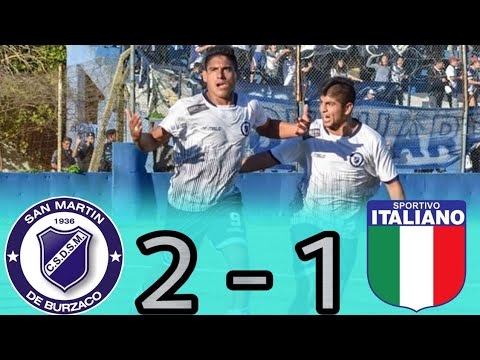 Primera C : SAN MARTÍN DE BURZACO 2 - 1 SPORTIVO ITALIANO (Los Goles)