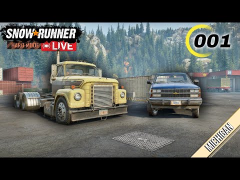 Snowrunner | Solo | Hard Mode | Michigan | E001 - We go again!