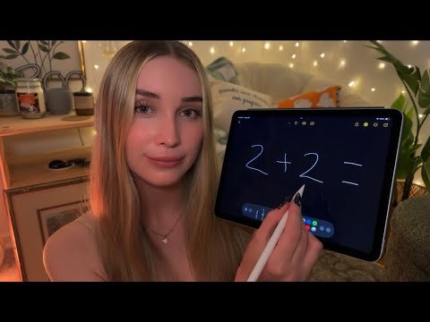 ASMR Whispered Math Lesson, Teaching You Basic Math (over explaining)