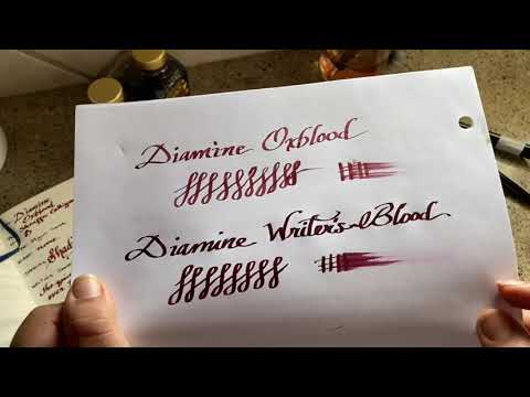 Diamine Oxblood, Writer’s Blood & PR Vampire’s Blood = My Bloody Valentine 💘