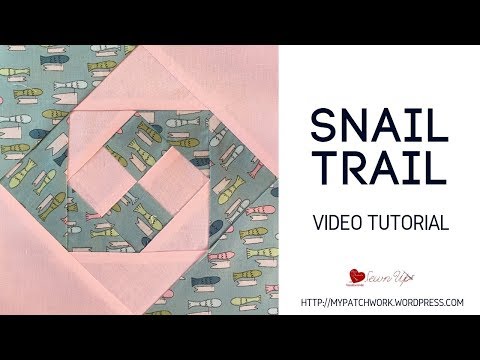 Snail trail quilt block - video tutorial