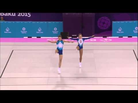 JJEE Baku 2015 - Aerobic - Q  MP - Azerbaijan (Vera Bosykh-Vladimir Dolmatov)